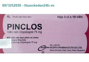 Thuốc PINCLOS 75mg - Thuốc tim mạch 