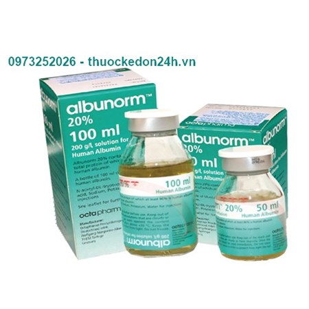 Albunorm 50g/l 500ml Thuốc tăng thể tích máu