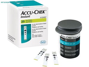 Accu Chek Instant – Que thử đường huyết – Hộp 25 Que