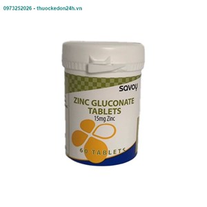  Zinc Gluconate Tablets lọ 60 viên – Giúp tăng cường sức khoẻ, sức đề kháng, tăng cường chuyển  hóa
