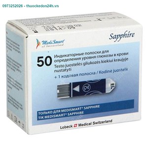 Sapphire Plus Que thử đường huyết máy (50 que)