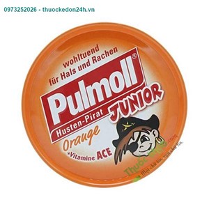 Pulmoll Junior Orange – Kẹo Ngậm Ho Không Đường Cho Trẻ Em (Vị Cam) –