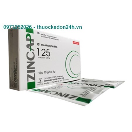 Thuốc Zincap 125 – Cốm pha hỗn dịch uống