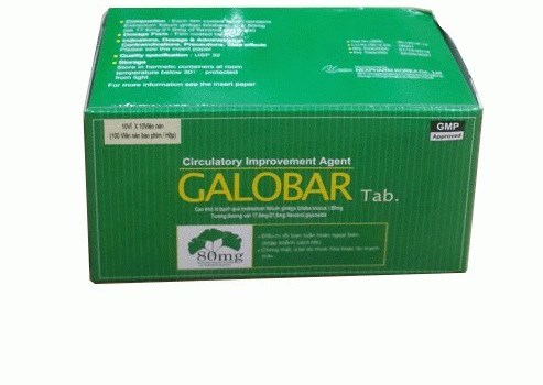 Thuốc Galobar 80mg- điều trị rối loạn tuần hoàn (Hộp 100 viên)