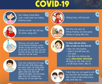 Những việc học sinh cần làm tại nhà hàng ngày để phòng, chống dịch Covid-19