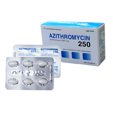Thuốc Azithromycin 250mg (DHG) - Điều trị Nhiễm khuẩn đường hô hấp dưới