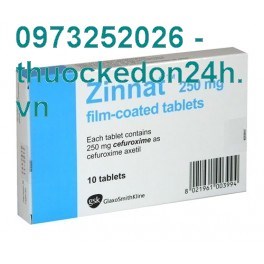 Zinnat tablets 250mg -  Điều trị Nhiễm khuẩn đường hô hấp trên