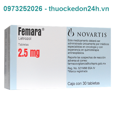 Thuốc Femara 2.5mg - Điều trị ung thư vú 