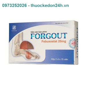 Forgout 20mg - Chiến binh trị gout 