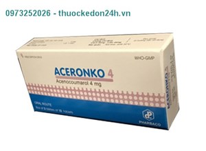 Thuốc Aceronko 4 - Điều trị nhồi máu cơ tim 