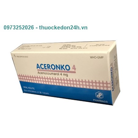 Thuốc Aceronko 4 - Điều trị nhồi máu cơ tim 