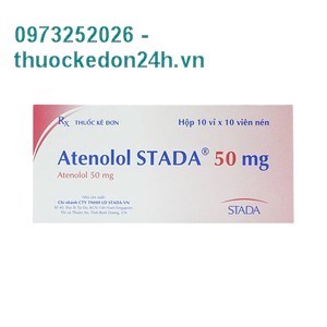 Thuốc Atenolol STADA 50mg - Điều trị đau thắt ngực và tăng huyết áp 