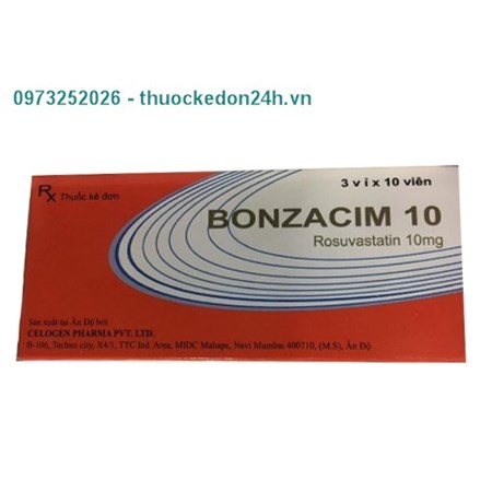 Thuốc Bonzacim 10mg - Điều trị tăng mỡ máu 