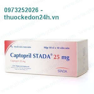 Thuốc Captopril STADA 25mg - Điều trị tăng huyết áp 