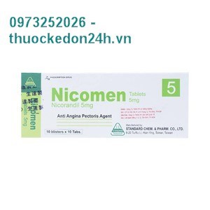 Thuốc Nicomen 5mg - Điều trị đau thắt ngực 