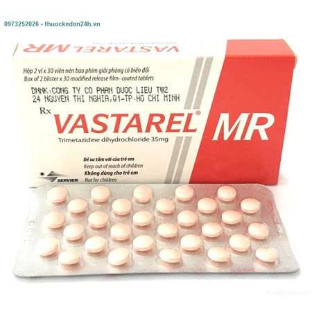 Thuốc Vastarel MR 35mg - Điều trị đau thắt ngực 