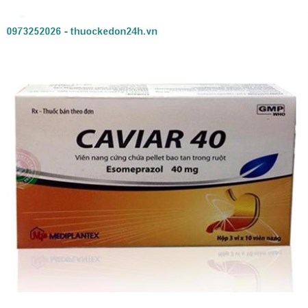 Thuốc Caviar 40mg - Điều trị Bệnh trào ngược dạ dày thực quản nặng