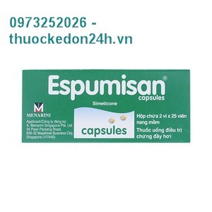 Thuốc Espumisan Capsules - Điều trị  triệu chứng sự tích tụ khí trong đường tiêu hóa 