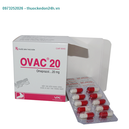  Thuốc OVAC 20mg -Điều trị Viêm loét đường tiêu hóa
