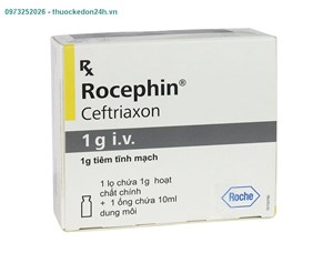 Thuốc Rocephin 1g - Điều trị nhiễm khuẩn