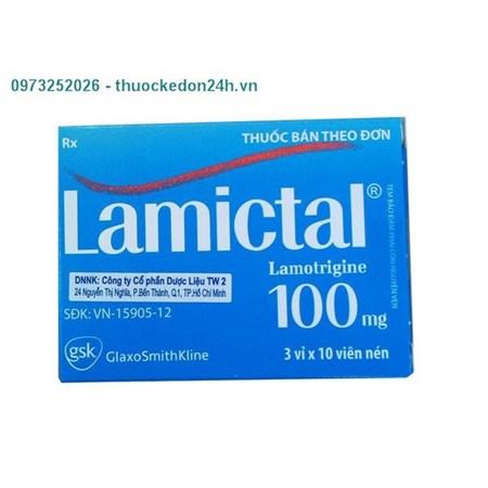 Lamictal 100mg - Ðiều trị phối hợp động kinh cục bộ