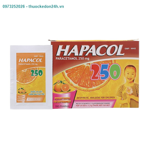 Hapacol sủi – Giảm đau hạ sốt Hương cam