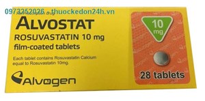 Thuốc Alvostat 10mg - Điều trị tăng cholesterol máu 