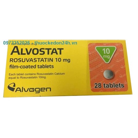 Thuốc Alvostat 10mg - Điều trị tăng cholesterol máu 