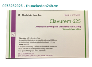 Thuốc Clavurem 625 -  Điều trị Viêm phế quản