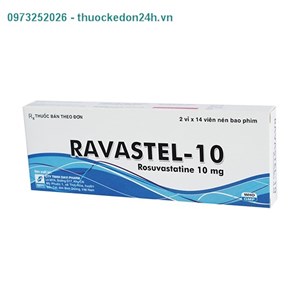Thuốc Ravastel 10 - Điều trị tăng cholesterol máu 
