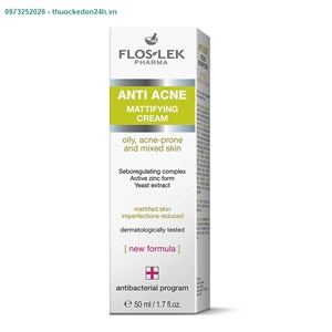 Kem kiểm soát dầu và điều tiết nhờn Floslek Pharma anti acne Mattifying Cream