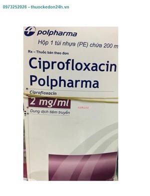 Dung dịch tiêm truyền Ciprofloxacin Polpharma 2Mg/ml