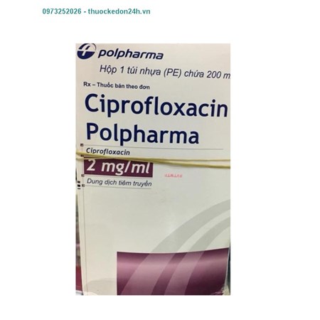 Dung dịch tiêm truyền Ciprofloxacin Polpharma 2Mg/ml