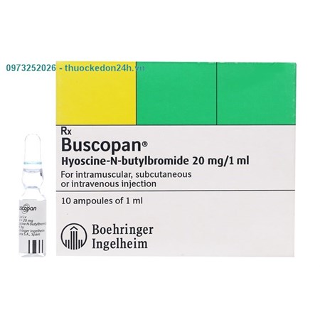 Thuốc tiêm Buscopan 20mg/ml – Chống co thắt đường tiêu hóa