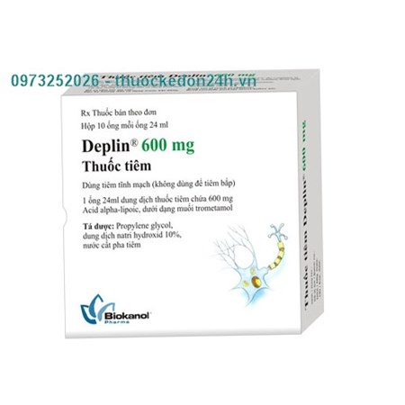 Thuốc tiêm Deplin 600Mg/24Ml – Điều trị các chứng rối loạn liên quan mắt