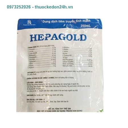 Thuốc tiêm Hepagold 250 ml – Bổ sung Acid Amin cho cơ thể