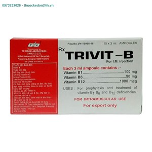 Thuốc Trivit B – Thuốc cung cấp vitamin nhóm B