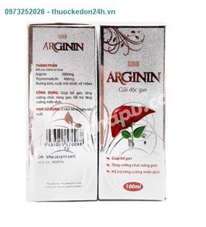 Siro arginin – Hỗ trợ chức năng gan