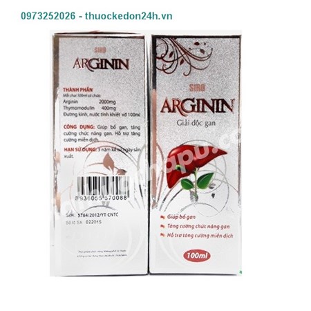 Siro arginin – Hỗ trợ chức năng gan
