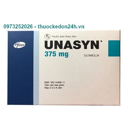Thuốc Unasyn 375mg - Điều trị Nhiễm khuẩn đường hô hấp trên & dưới.