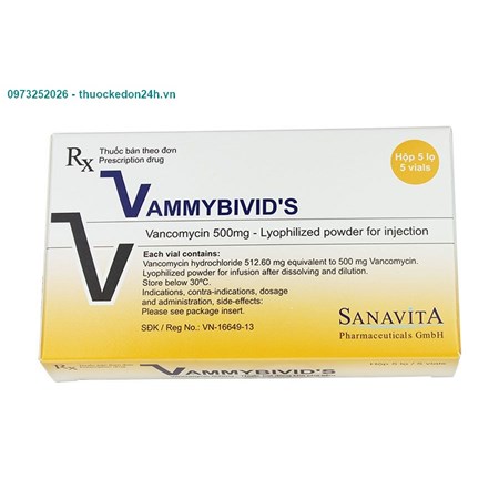 Thuốc Tiêm Vammybivid's 500mg - Thuốc điều trị nhiễm khuẩn