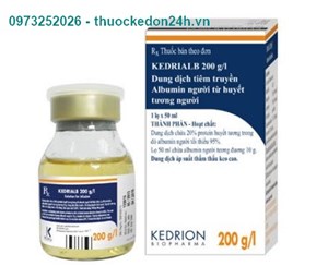 Thuốc Tiêm Kedrialb 20%/50ml - Thuốc duy trì thể tích máu tuần hoàn