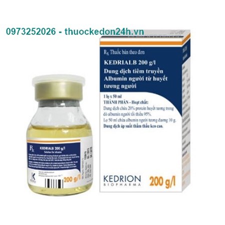 Thuốc Tiêm Kedrialb 20%/50ml - Thuốc duy trì thể tích máu tuần hoàn