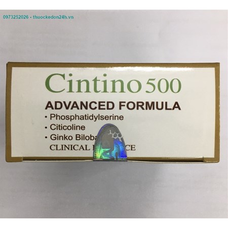 Cintino 500 - Hỗ trợ tăng cường tuần hoàn não 