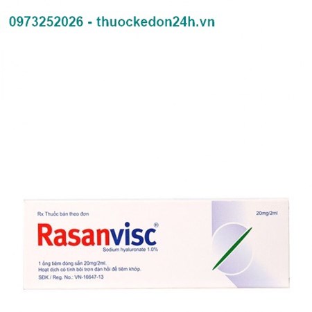 Thuốc Tiêm Rasanvisc 20mg/2ml   - Điều trị thoái hóa khớp gối 