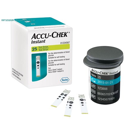 Accu Chek Instant – Que thử đường huyết – Hộp 25 Que