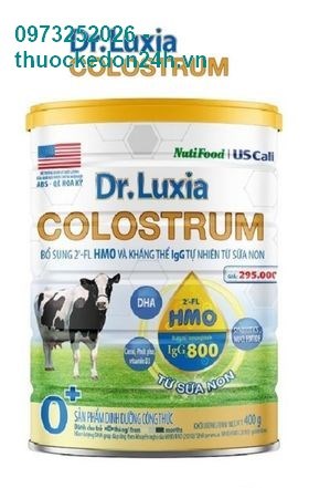 Sữa Dr.luxia colostrum 0+ 400g- bổ sung 2'-FL HMO và kháng thể Ig tự nhiên từ sữa non