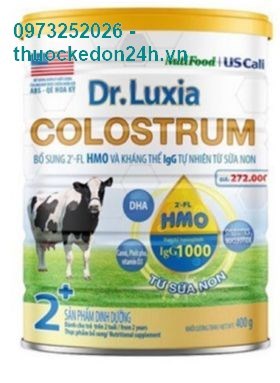 Sữa Dr.luxia colostrum 2+ 400g bổ sung 2'-FL HMO và kháng thể IG tự nhiên từ sữa non