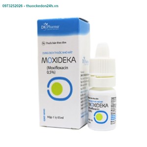 Moxideka - Dung dịch nhỏ mắt chống nhiễm khuẩn 