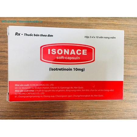 Isonace 10mg - Thuốc điều trị mụn trứng 